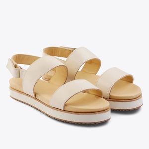 Nisolo Go-To-Flatform Sandal | size 9 in bone